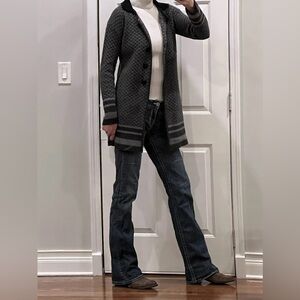 A.IDA made in Italy gray wool blend sweater jacket size small